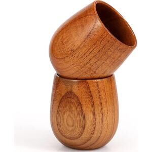 🔥Bourbon Wooden Drinking Glasses 2pk 250ml Whiskey Tumbler BNWT🔥